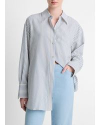 Vince - Furrow Stripe Button-Front Shirt - Lyst