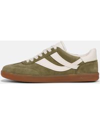 Vince - Oasis Leather And Suede Sneaker, Green, Size 6.5 - Lyst