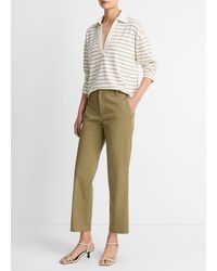 Vince - Avery Mid-Rise Italian Stretch-Cotton Chino Pant - Lyst