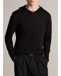 Vince - Slub Pima Cotton Double-Layer Hoodie - Lyst