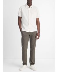 Vince - Sueded Cotton Jersey Button-Front Shirt - Lyst