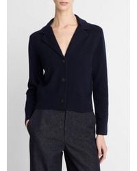 Vince - Wool & Cashmere-Blend Lapel Cardigan - Lyst