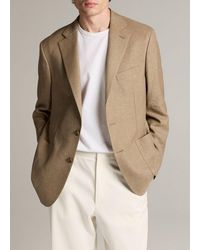 Vince - Herringbone Linen & Wool-Blend Relaxed Sport Coat - Lyst