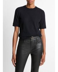 Vince - Wool Shrunken T-Shirt, Coastal B. Lue - Lyst