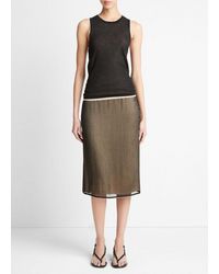 Vince - Double-layer Knit Shell, Black/oat Sand Combo, Size Xs - Lyst