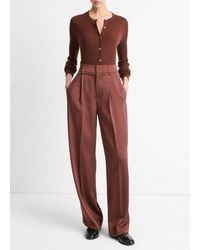 Vince - High-Waist Fluid Satin Wide-Leg Trouser - Lyst
