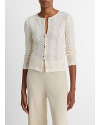 Vince - Textural Cotton Cardigan - Lyst