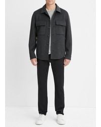 Vince - Splittable Wool Shirt Jacket, Black, Size L - Lyst