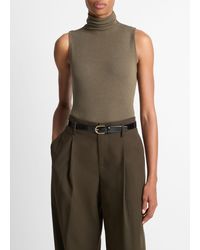 Vince - Jersey Sleeveless Turtleneck - Lyst