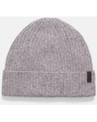 Vince - Cashmere Donegal Rib Hat, Grey - Lyst