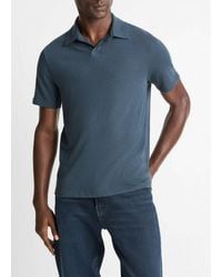 Vince - Cotton Johnny-Collar Polo Shirt - Lyst