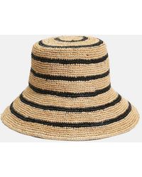 Vince - Striped Straw Hat, Natural/black, Size S/m - Lyst