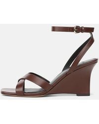 Vince - Parma Leather Wedge Sandal - Lyst