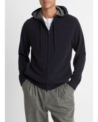 Vince - Cashmere Zip-Front Hoodie - Lyst