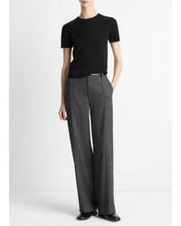 Vince - Italian Jaspe Pintuck High-Waist Wide-Leg Pant - Lyst