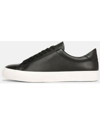 Vince - Fulton Leather Sneaker, Black, Size 9.5 - Lyst
