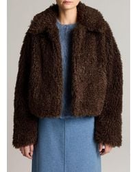 Vince - Faux-Fur Cropped Jacket - Lyst
