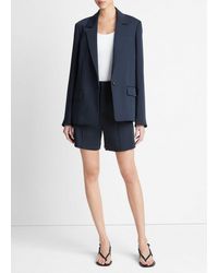 Vince - Soft Suiting Single-breasted Blazer, Coastal Blue, Size 00 - Lyst