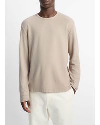Vince - Pima Cotton Piqué Long-Sleeve T-Shirt - Lyst