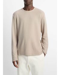 Vince - Pima Cotton Piqué Long-Sleeve T-Shirt - Lyst
