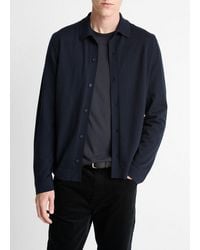 Vince - Featherweight Merino Wool-Cashmere Sweater Shirt - Lyst