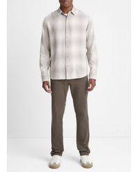 Vince - Forest Shadow Plaid Shirt, Beige, Size Xxl - Lyst