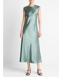 Vince - Satin Cap-Sleeve Slip Dress - Lyst
