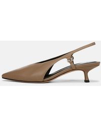 Vince - Sabrina Leather Slingback Kitten Heel - Lyst