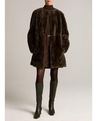 Vince - Reversible Shearling Car Coat - Lyst