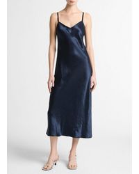Vince - Satin V-Neck Slip Dress - Lyst