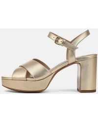 Vince - Ericka Metallic Leather Platform Sandal - Lyst