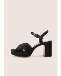 Vince - Ericka Velvet Platform Sandal - Lyst