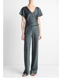 Vince - Colette High-Rise Fluid Satin Bias Pant - Lyst