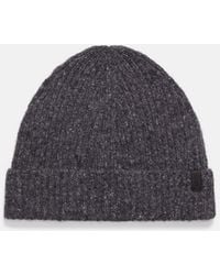 Vince - Cashmere Donegal Rib Hat, Black - Lyst