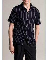 Vince - Striped Cotton Terry Cabana Shirt - Lyst