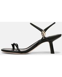 Vince - Jolie Leather Twist Sandal, Black, Size 7 - Lyst