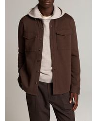 Vince - Double-Knit Cotton-Blend Piqué Shirt Jacket - Lyst