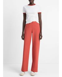 Vince - Colette High-Rise Cotton & Linen-Blend Bias Pant - Lyst