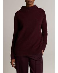 Vince - Plush Cashmere Funnel-Neck Sweater - Lyst