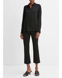 Vince - Slim Fitted Stretch-Silk Blouse - Lyst
