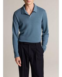 Vince - Drop-Needle Pima Cotton Johnny-Collar Shirt - Lyst