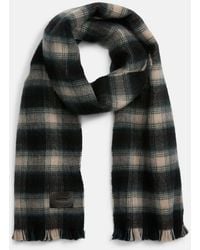 Vince - Brushed Plaid Wool Scarf - Lyst