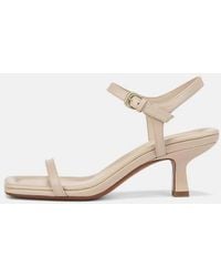 Vince - Coco Leather Heeled Sandal, Birch Sand, Size 9.5 - Lyst