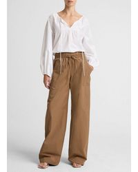 Vince - Cotton Double-Waist Drawstring Pant - Lyst