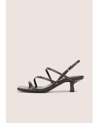 Vince - Tania Studded Leather Kitten-Heel Sandal - Lyst