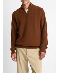 Vince - Plush Cashmere Quarter-Zip Sweater - Lyst
