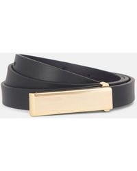 Vince - 15Mm Elongated Plaque Leather Belt - Lyst