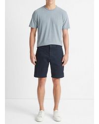 Vince - Brushed Cotton Twill Griffith Chino Short, Coastal Blue, Size 32 - Lyst