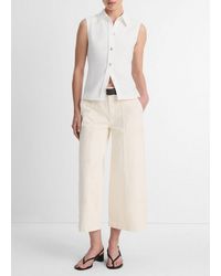 Vince - Sleeveless Button-Front Shirt - Lyst