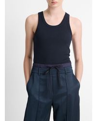 Vince - Ribbed Scoop-Neck Tank - Lyst